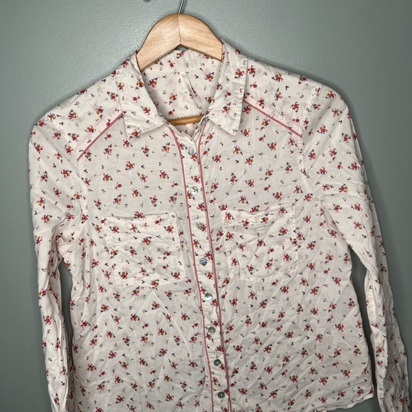 Free People x Vintage Ditsy Floral Western Button Down Shirt - Picture 4 of 11